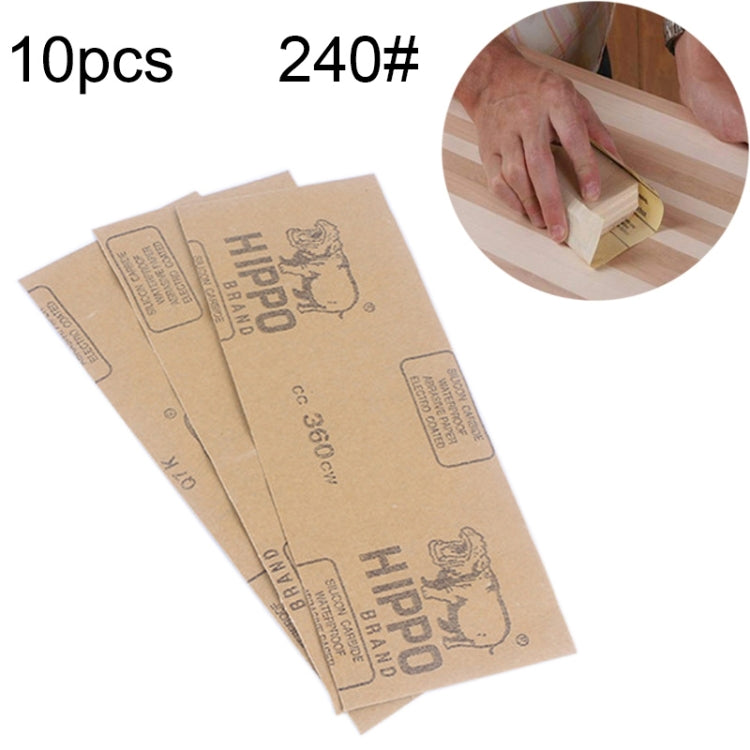 Carta vetrata per lucidatura a umido e a secco, grana 240, 10 pezzi, dimensioni: 23 x 9 cm, Grit 240 Carta vetrata per lucidatura a umido e a secco, grana 240, 10 pezzi, dimensioni: 23 x 9 cm, Grit 240